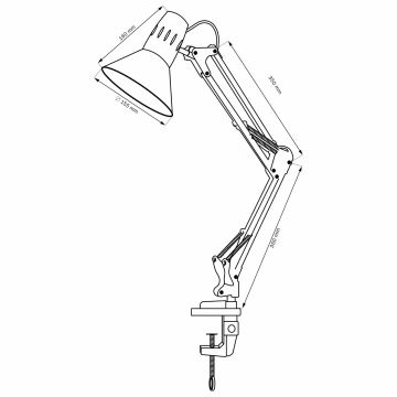 Bordslampa WORKER 1xE27/10W/230V vit