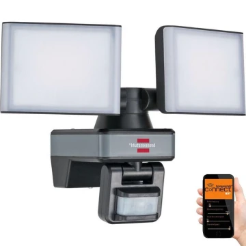 Brennenstuhl - LED Ljusreglerad strålkastare with a sensor DUO LED/29,2W/230V 3000-6500K IP54 Wi-Fi