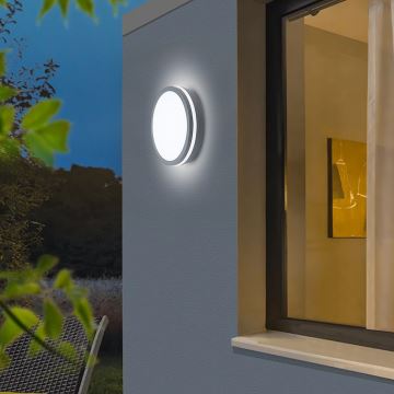 Brilagi - LED belysning med sensor för utomhusbruk BENE LED/24W/230V diameter 26 cm antracit IP54