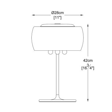 Brilagi - LED Bordslampa i kristall JEWEL 3xG9/42W/230V