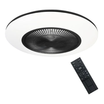 Brilagi - LED Dimbar lampa med fläkt AURA LED/38W/230V 3000-6000K svart+ fjärrkontroll