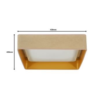 Brilagi - LED Dimbar taklampa VELVET SQUARE LED/24W/230V 3000/4000/6500K + fjärrkontroll beige