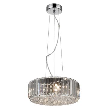 Brilagi - LED Kristallkrona med textilsladd GLAMOUR 5xG9/42W/230V