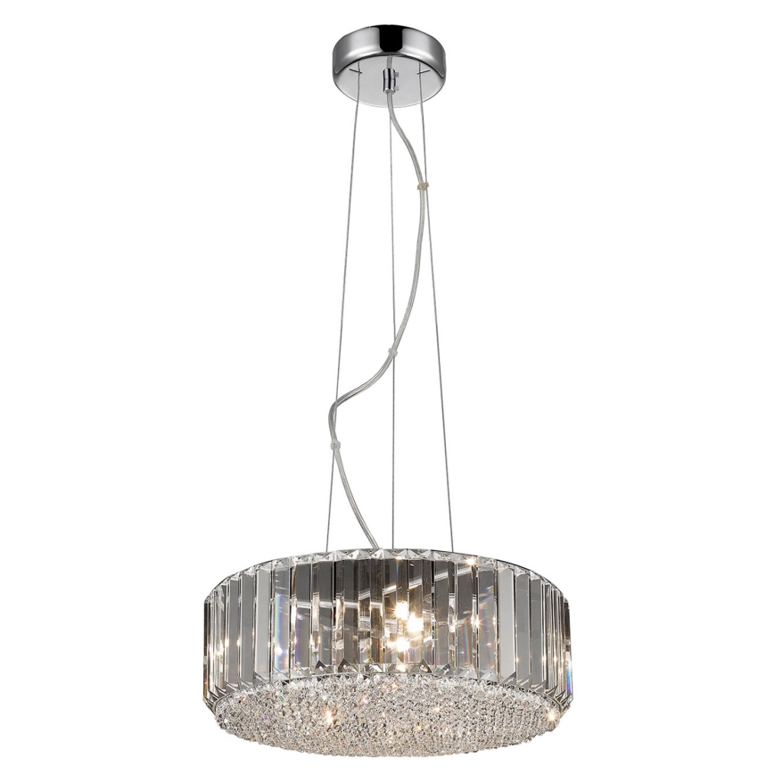 Brilagi - LED Kristallkrona med textilsladd GLAMOUR 5xG9/42W/230V