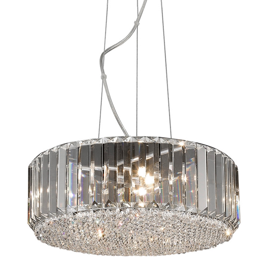 Brilagi - LED Kristallkrona med textilsladd GLAMOUR 5xG9/42W/230V