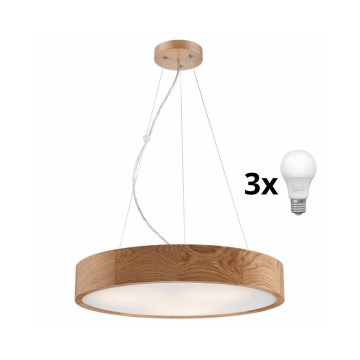 Brilagi - LED ljuskrona med textilsladd CARVALHO 3xE27/60W/230V ek diameter 47,5 cm