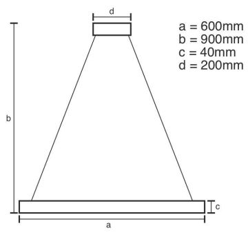 Brilagi - LED ljusreglerad ljuskrona på textilsladd CIRCLE LED/42W/230V 3000-6500K + fjärrkontroll