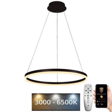 Brilagi - LED ljusreglerad ljuskrona på textilsladd CIRCLE LED/42W/230V 3000-6500K + fjärrkontroll