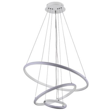 Brilagi - LED ljusreglerad ljuskrona på textilsladd CIRCLE LED/90W/230V 3000-6500K + fjärrkontroll