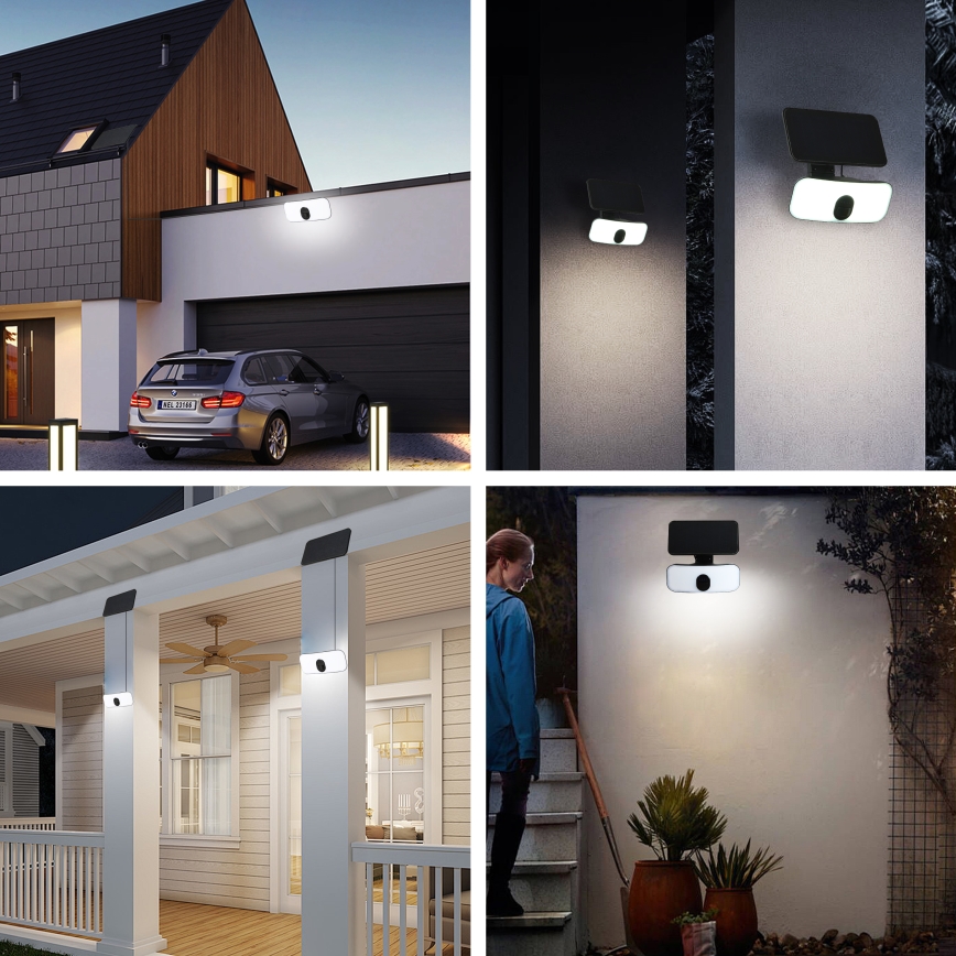 Brilagi - LED solcell väggbelysning med sensor ROOF LED/13W/5V IP65