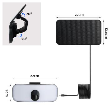 Brilagi - LED solcell väggbelysning med sensor ROOF LED/13W/5V IP65