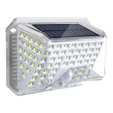 Brilagi - LED solcell väggbelysning med sensor WALLIE LED/4W/5,5V 6500K IP64 silver