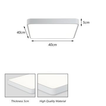 Brilagi - LED taklampa POOL LED/36W/230V 3000/4500/6000K 40x40 cm vit