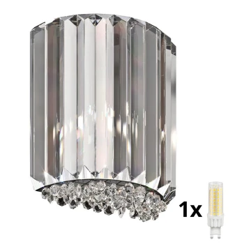 Brilagi - LED Vägglampa i kristall GLAMOUR 1xG9/42W/230V
