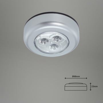 Brilo 2633-054 - KIT 5x LED Orienteringslampa med touch funktion CABINET LED/1W/4,5V