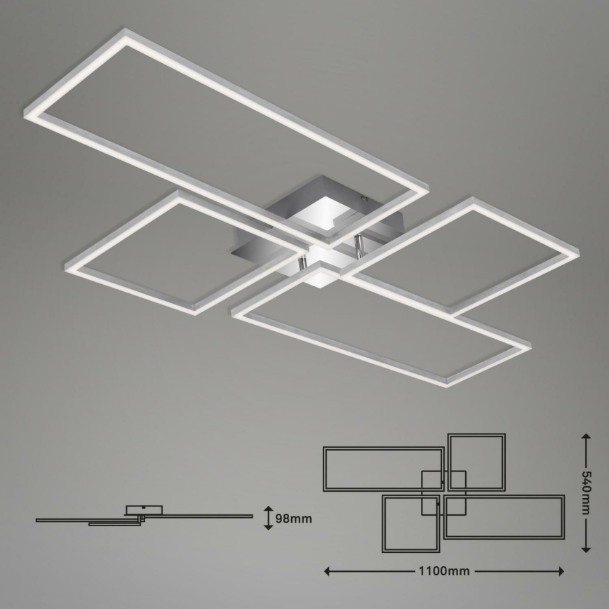 Brilo 3170-018 - Dimbar LED ytmonterad ljuskrona FRAME LED/51W/230V 2700-5000K + fjärrkontroll