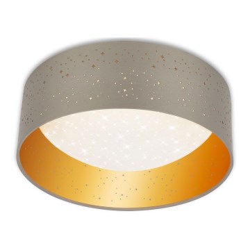 Brilo 3482-011 - LED taklampa MAILA STARRY LED/12W/230V brun/guld