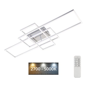 Brilo - Dimbar LED ytmonterad ljuskrona FRAME LED/51W/230V 2700-5000K krom + fjärrkontroll