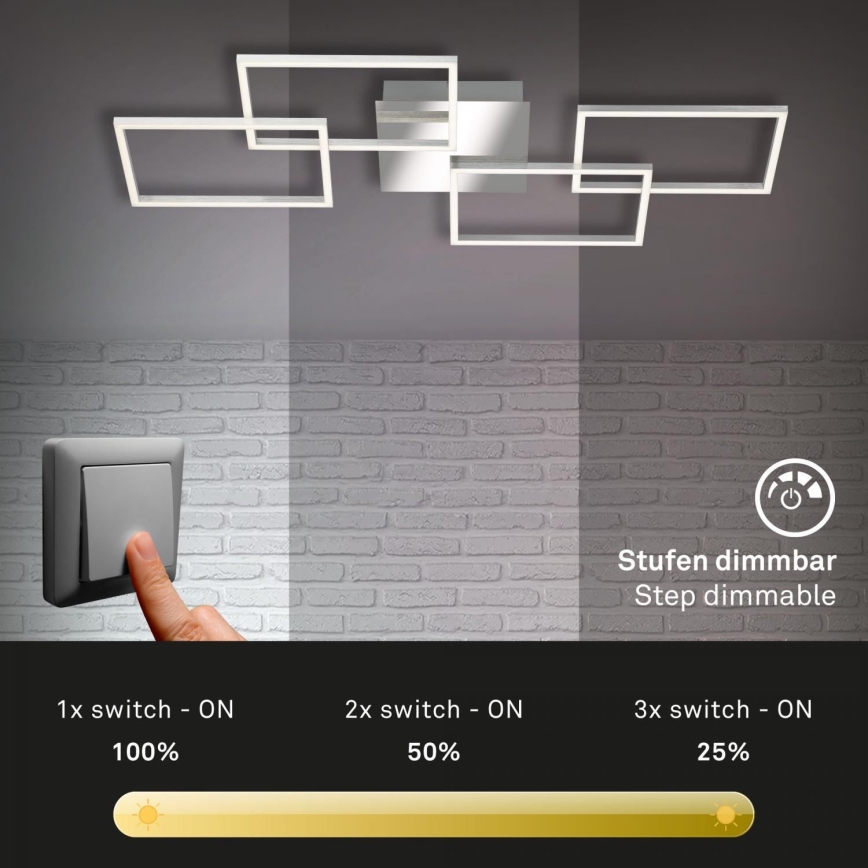 Briloner 3091-018 - LED Dimbar taklampa FRAME LED/30W/230V krom