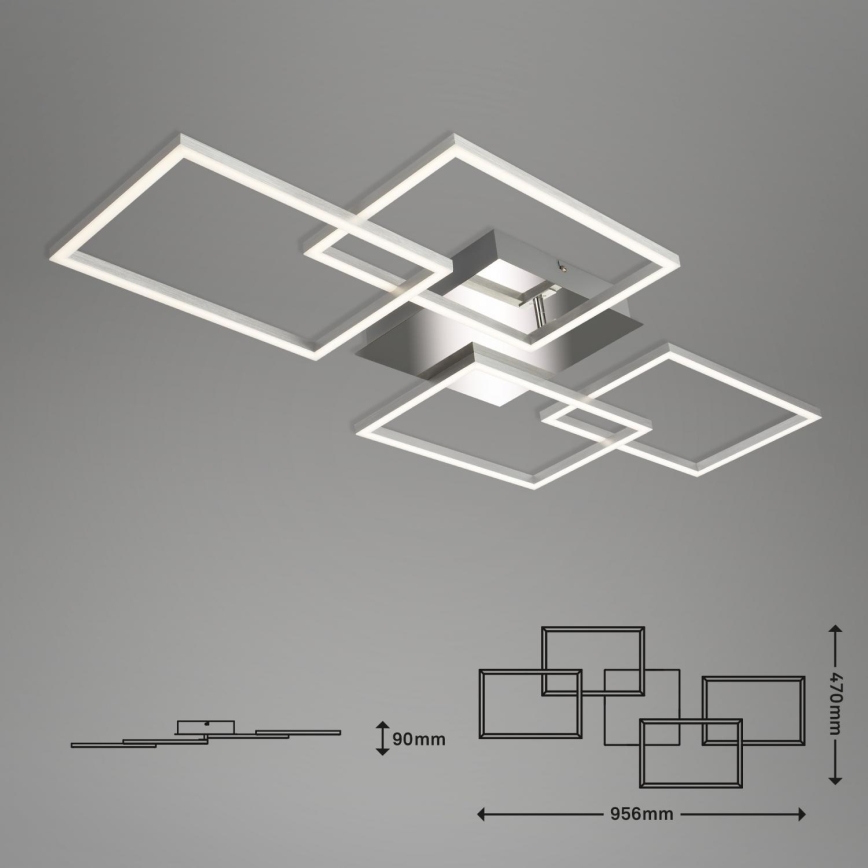 Briloner 3091-018 - LED Dimbar taklampa FRAME LED/30W/230V krom