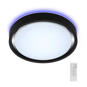 Briloner 3227-015 - LED RGB dimbar taklampa med sensor TALENA LED/24W/230V svart + fjärrkontroll