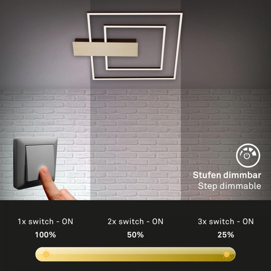 Briloner 3545-017 - LED Dimbar taklampa NICO LED/25W/230V guld