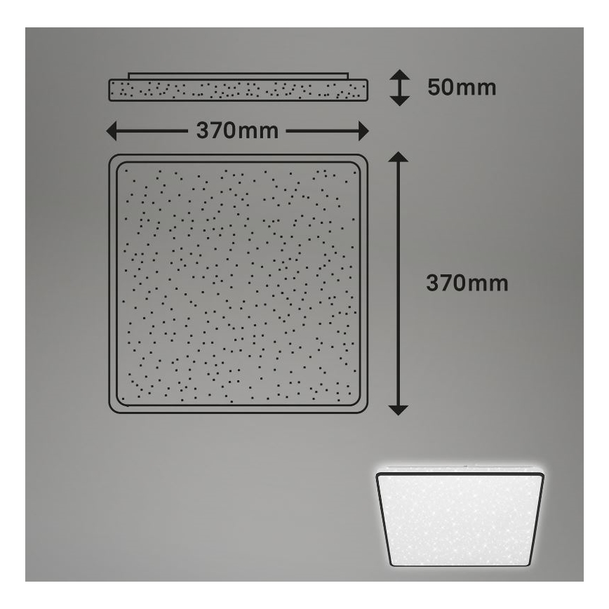 Briloner 3749-415 - LED taklampa LINO LED/24W/230V svart