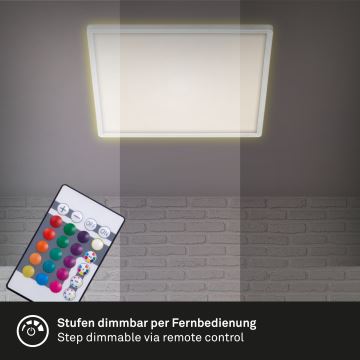 Briloner 7091-416 - LED RGBW Dimbar taklampa SLIM LED/22W/230V + fjärrkontroll