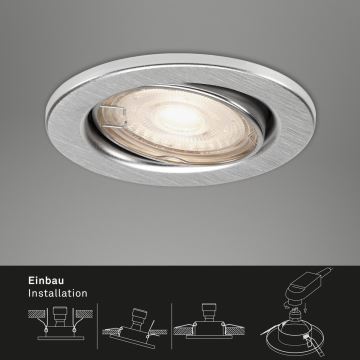 Briloner 7144-039 - Kit 3x Infälld LED badrumsbelysning SLIDE 1xGU10/4W/230V IP23