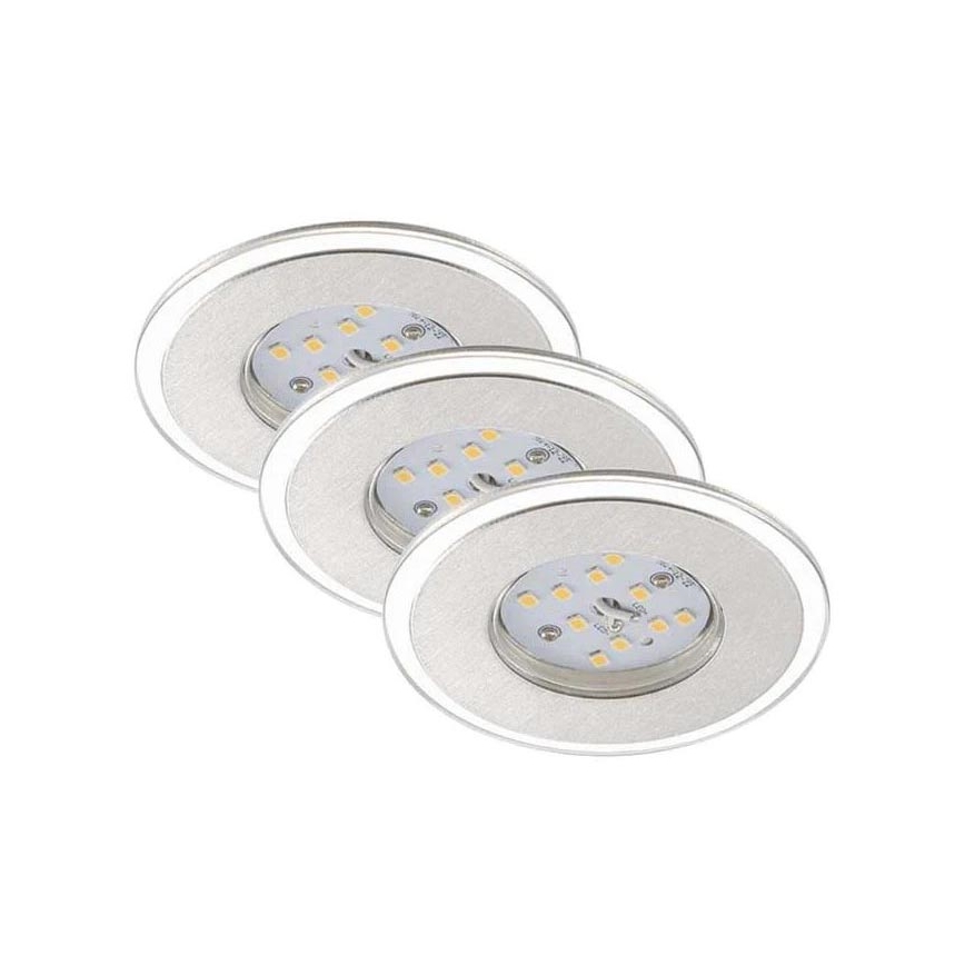 Briloner 7197-039-KIT 3x Infälld dimbar LED badrumsbelysning LED/4,5W/230V IP44