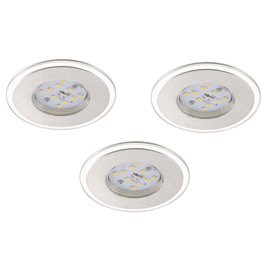 Briloner 7197-039-KIT 3x Infälld dimbar LED badrumsbelysning LED/4,5W/230V IP44