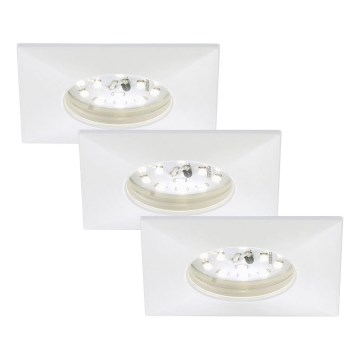 Briloner 7205-036 - KIT 3x Infälld LED badrumsbelysning ATTACH LED/5W/230V IP44 vit