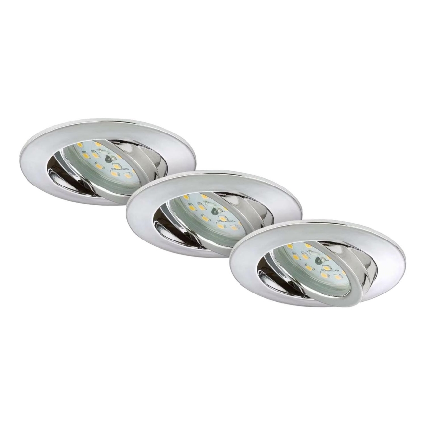 Briloner 7209-038 - KIT 3x Infälld LED badrumsbelysning LED/5W/230V IP23