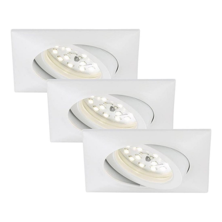 Briloner 7210-036 - KIT 3x Infälld LED badrumsbelysning ATTACH LED/5W/230V IP23 vit