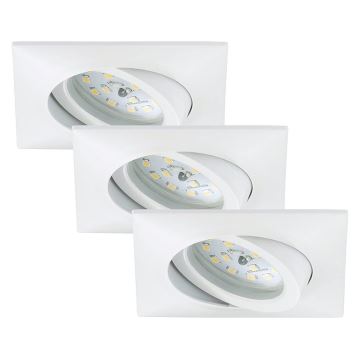 Briloner 7210-036 - KIT 3x Infälld LED badrumsbelysning ATTACH LED/5W/230V IP23 vit