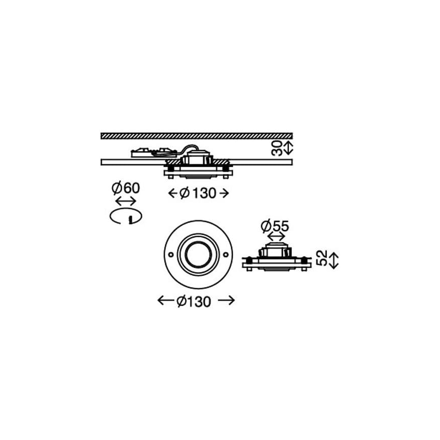 Briloner 7216-012 - Infälld LED badrumsbelysning ATTACH LED/5W/230V IP44 3000K rund