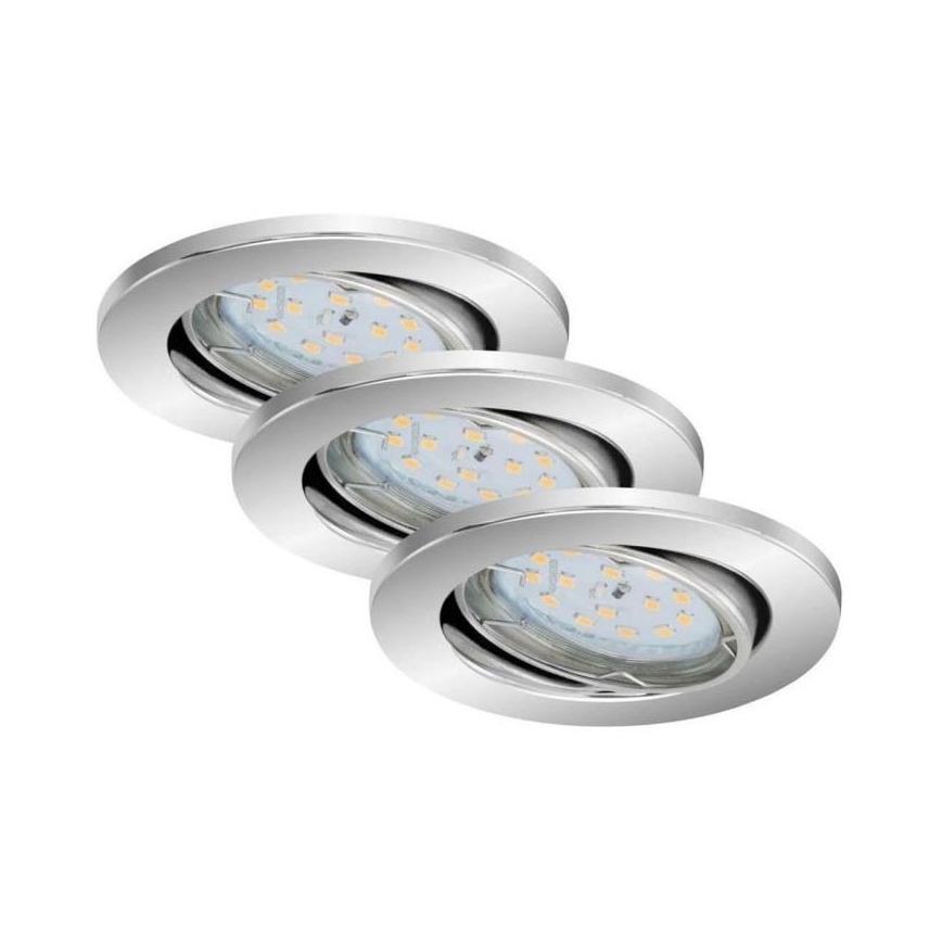 Briloner 7219-038 - KIT 3x Infälld dimbar LED badrumsbelysning 1xGU10/5W/230V IP23