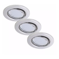 Briloner 7221-039 - KIT 3x LED hängande taklampa för badrum 1xGU10/3W/230V IP23 silver