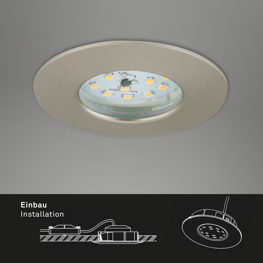 Briloner 7231-032 - KIT 3x LED Ljusreglerad badrum infälld ATTACH belysning LED/5,5W/230V IP44