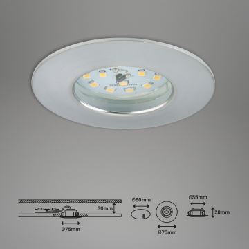 Briloner 7295-019 - LED Ljusreglerad bathroom infälld belysning ATTACH LED/6,5W/230V IP44