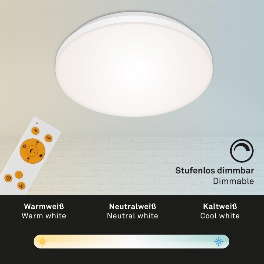 Briloner 7377-016 - LED Dimbar taklampa LED/12W/230V 3000-6500K + fjärrkontroll