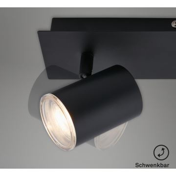 Briloner  10476221 - Badrumsspotlight 2xGU10/5W/230V IP44 svart