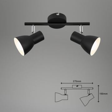 Briloner 10698891 - Spotlight 2xE14/25W/230V svart