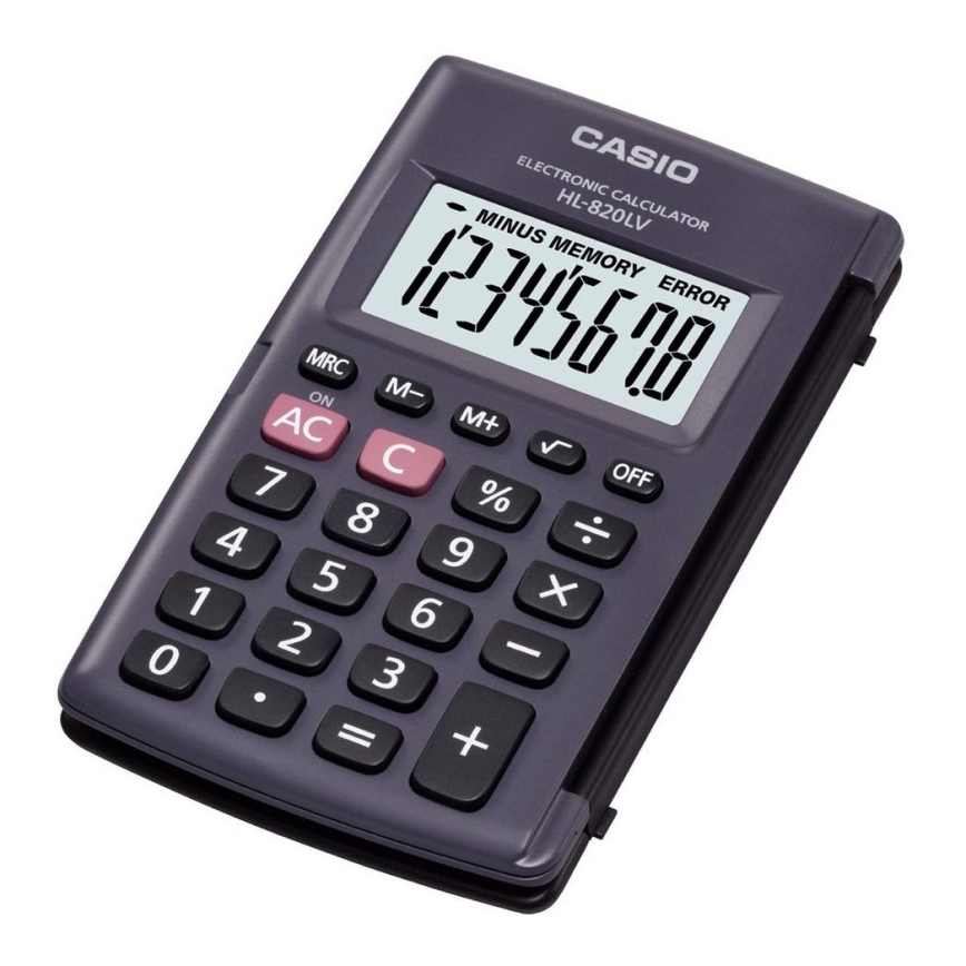 Casio - Fickminiräknare  1xLR54 grå