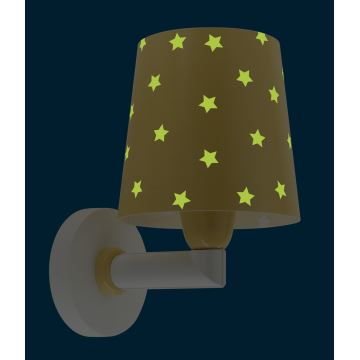 Dalber 82219A - Vägglampa för barn  STAR LIGHT 1xE27/60W/230V gul 