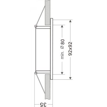 Deko-Light 110022 - Infälld lampa SIRRAH 1xGU5,3-MR16/35W/12V