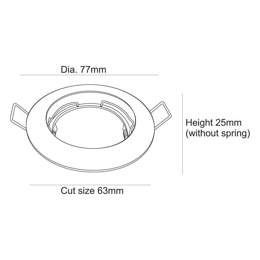 Deko-Light 120017 - Infälld lampa RUND 1xGU5,3-MR16/35W/12V vit