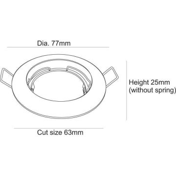 Deko-Light 120018 - Infälld lampa RUND 1xGU5,3-MR16/35W/12V skinande krom