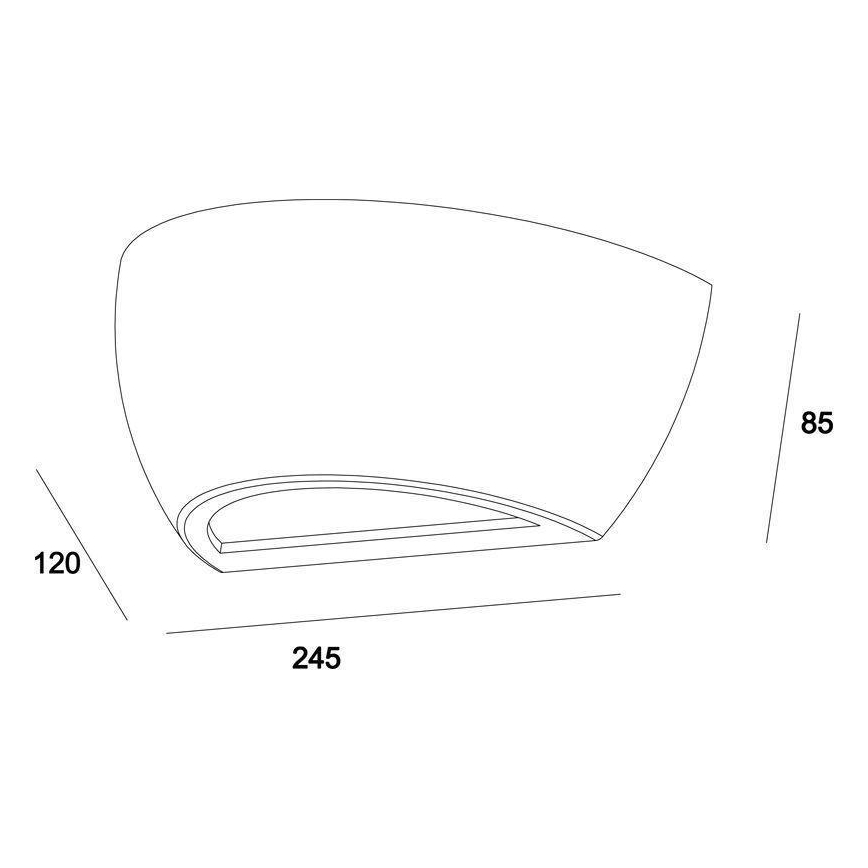 Deko-Light 341179 - Vägglampa NETITO 1xE14/25W/230V betong