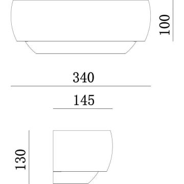 Deko-Light 341206 - Vägglampa TWYNNDA 1xE14/40W/230V vit